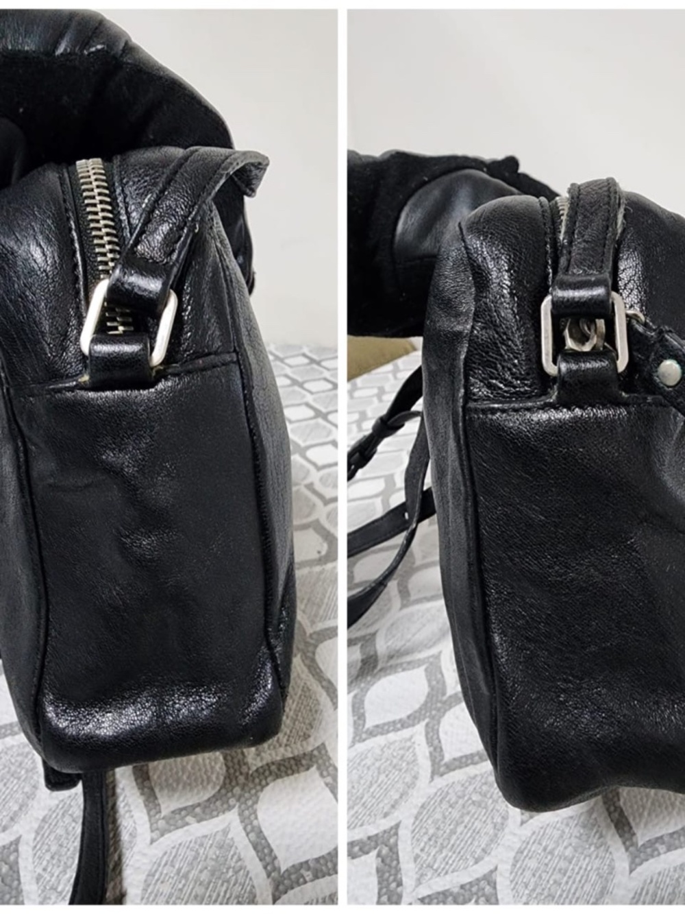 Authentic Saint Laurent Lambskin Monogram Small Lou Camera Bag Black - Picture 12 of 13